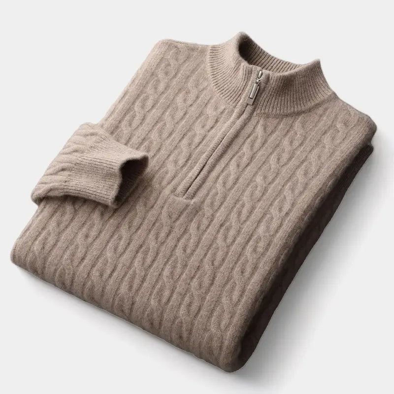 Tommy Wollpullover mit Reißverschlusskragen