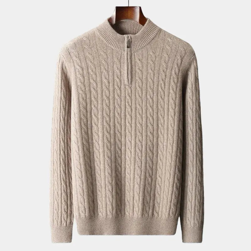 Tommy Wollpullover mit Reißverschlusskragen