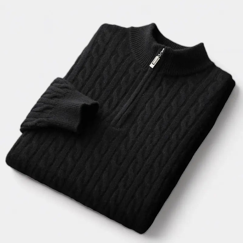 Tommy Wollpullover mit Reißverschlusskragen