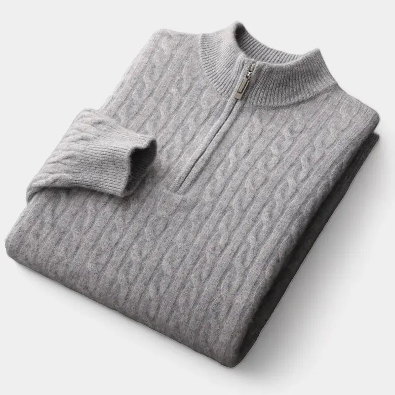 Tommy Wollpullover mit Reißverschlusskragen